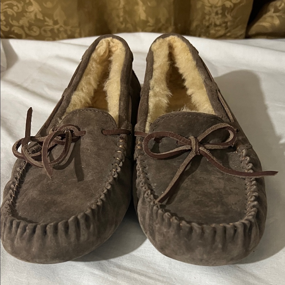 UGG Brown Suede Slippers